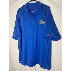 Nike Florida Gators Men's Short Sleeve Polo Shirt Blue Size XXL